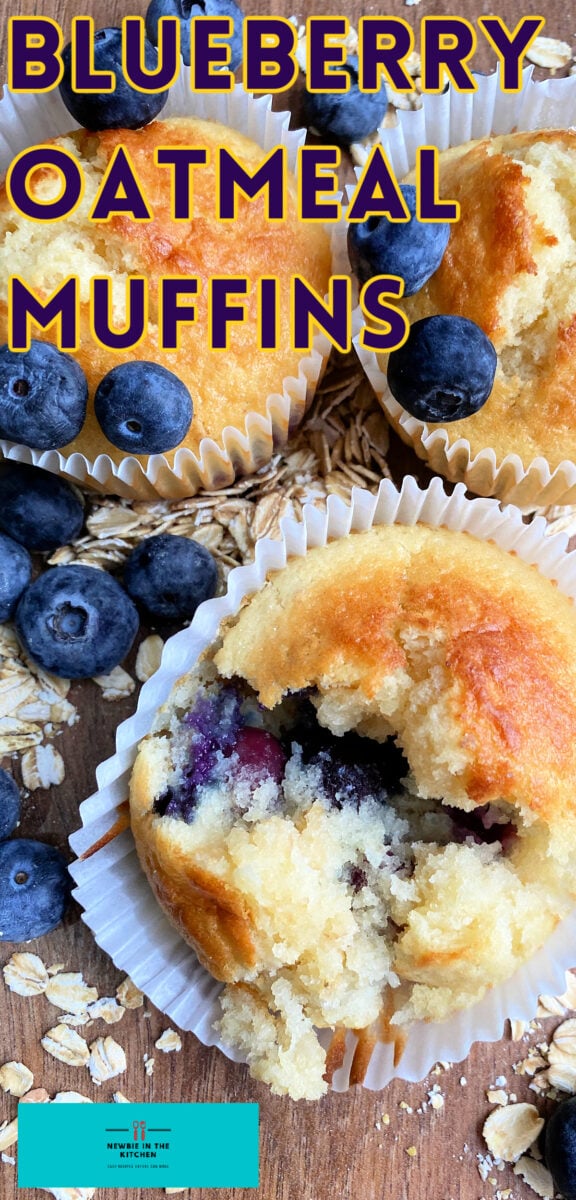 Blueberry Oatmeal Muffins. Delicious, simple, soft and fluffy oatmeal muffins bursting with juicy blueberries. Serve warm for breakfast or have as a nice snack