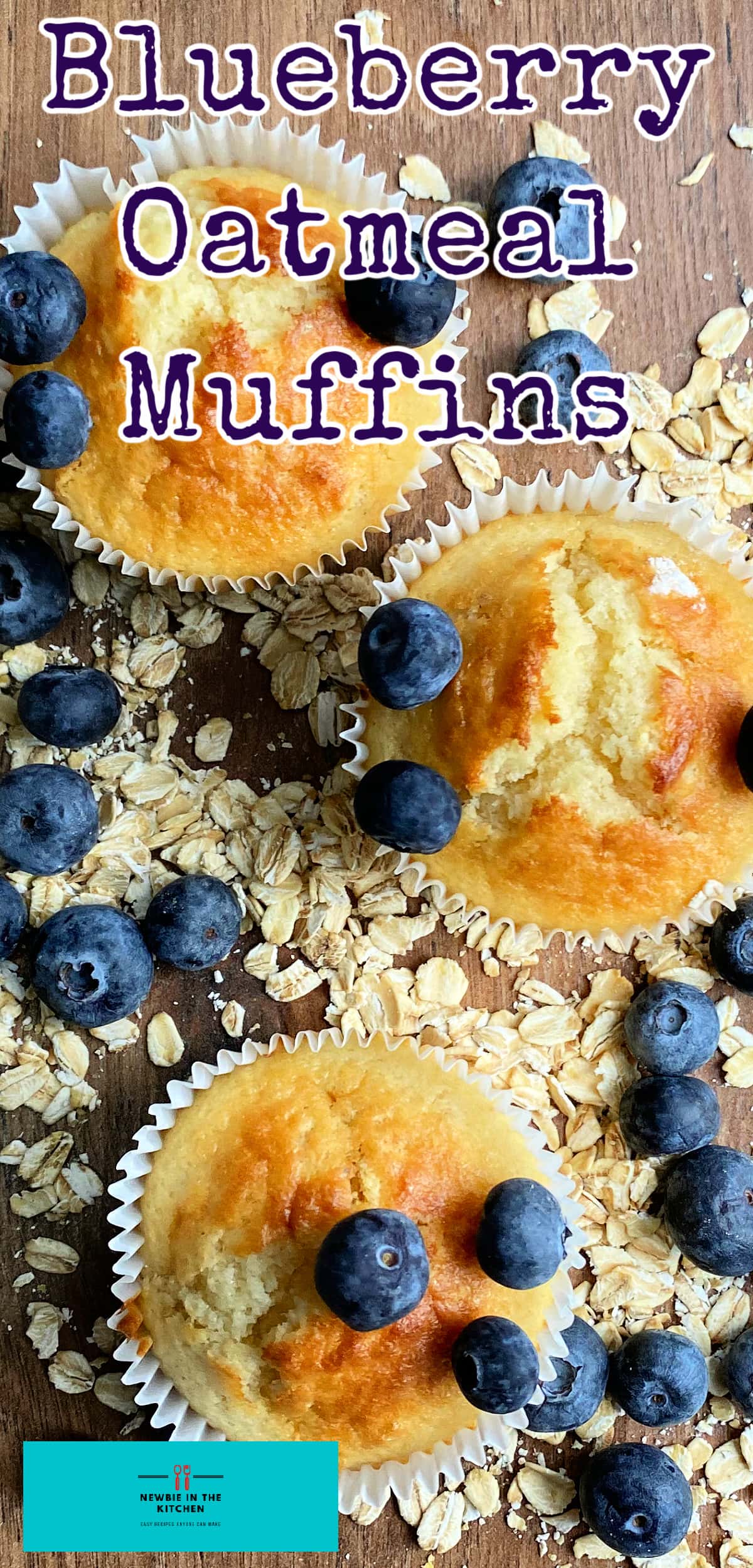 Blueberry Oatmeal Muffins | Newbie In The Kitchen