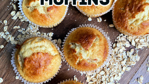 Easy Classic Oatmeal Muffins. Delicious, simple, wholesome muffins, slightly sweet with a nutty flavor from the oats. Best served warm as a side to a meal or breakfast.