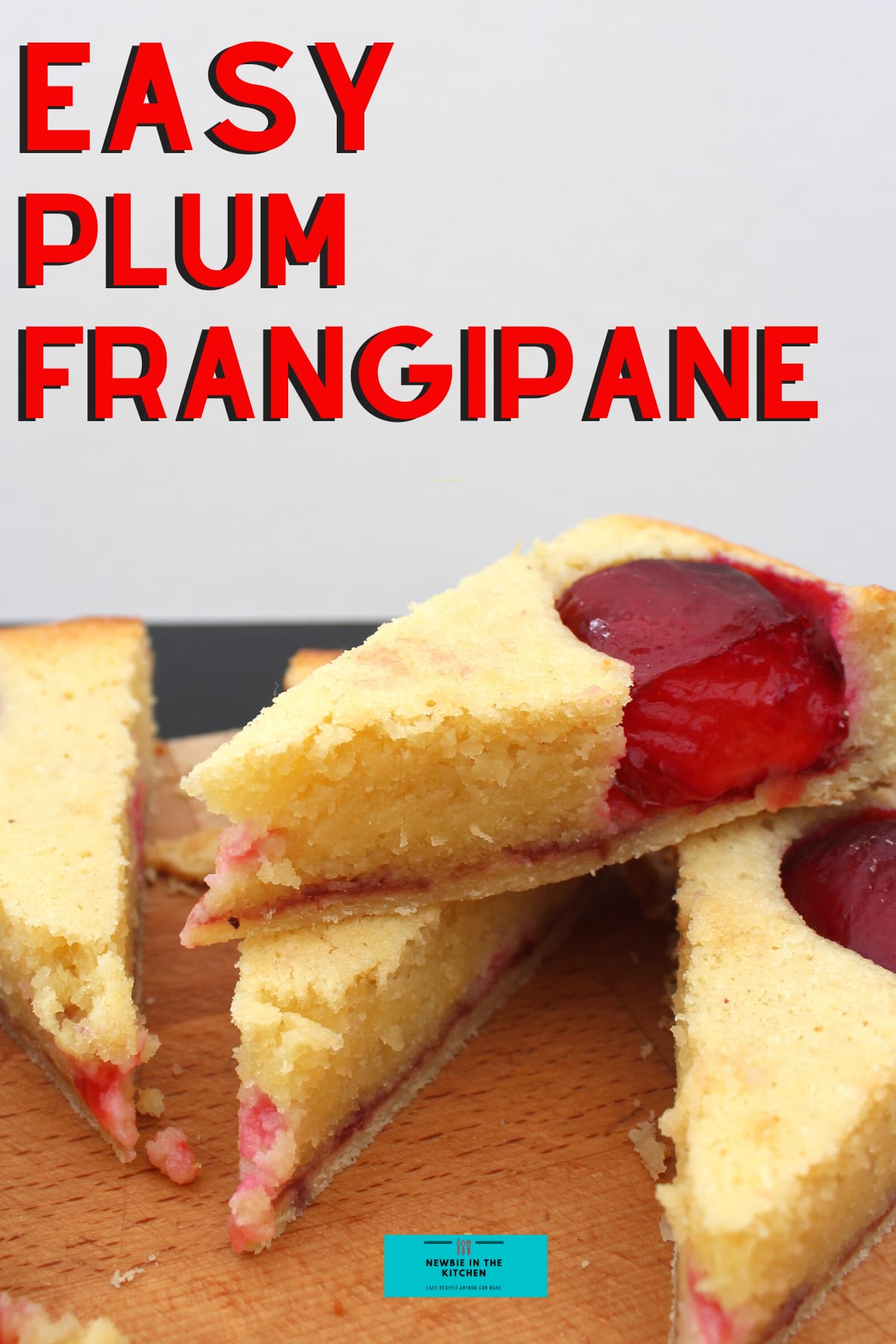 Easy Plum Frangipane. A delicious almond cake bursting with juicy plums in a sweet pastry case. Delicious served warm or chilled for dessert or Afternoon Tea.
