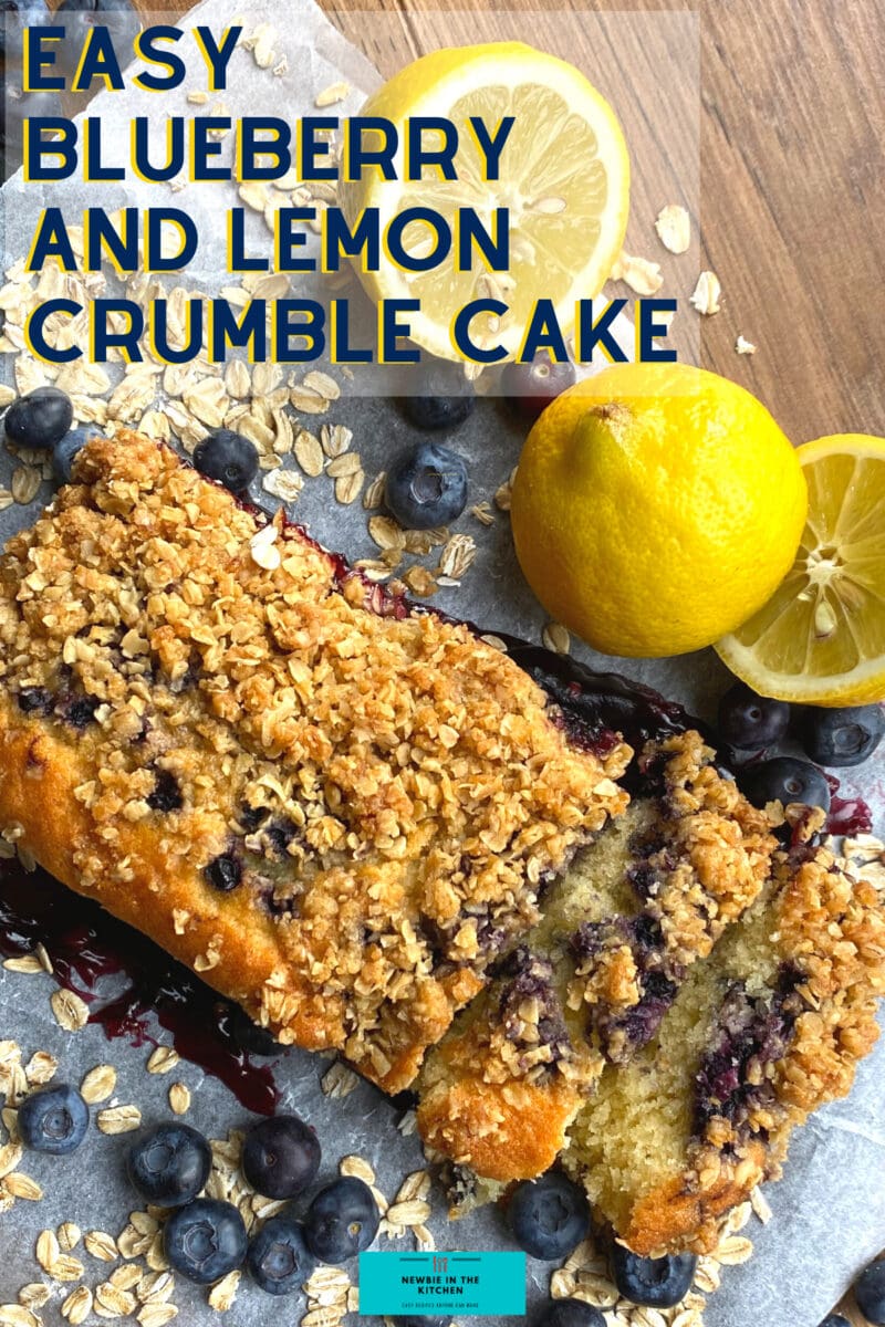 Easy Blueberry and Lemon Crumble Cake. Deliciously soft & moist cake packed with blueberries & a hint of lemon. Topped with a crumble topping. Easiest simple cake recipe ever!