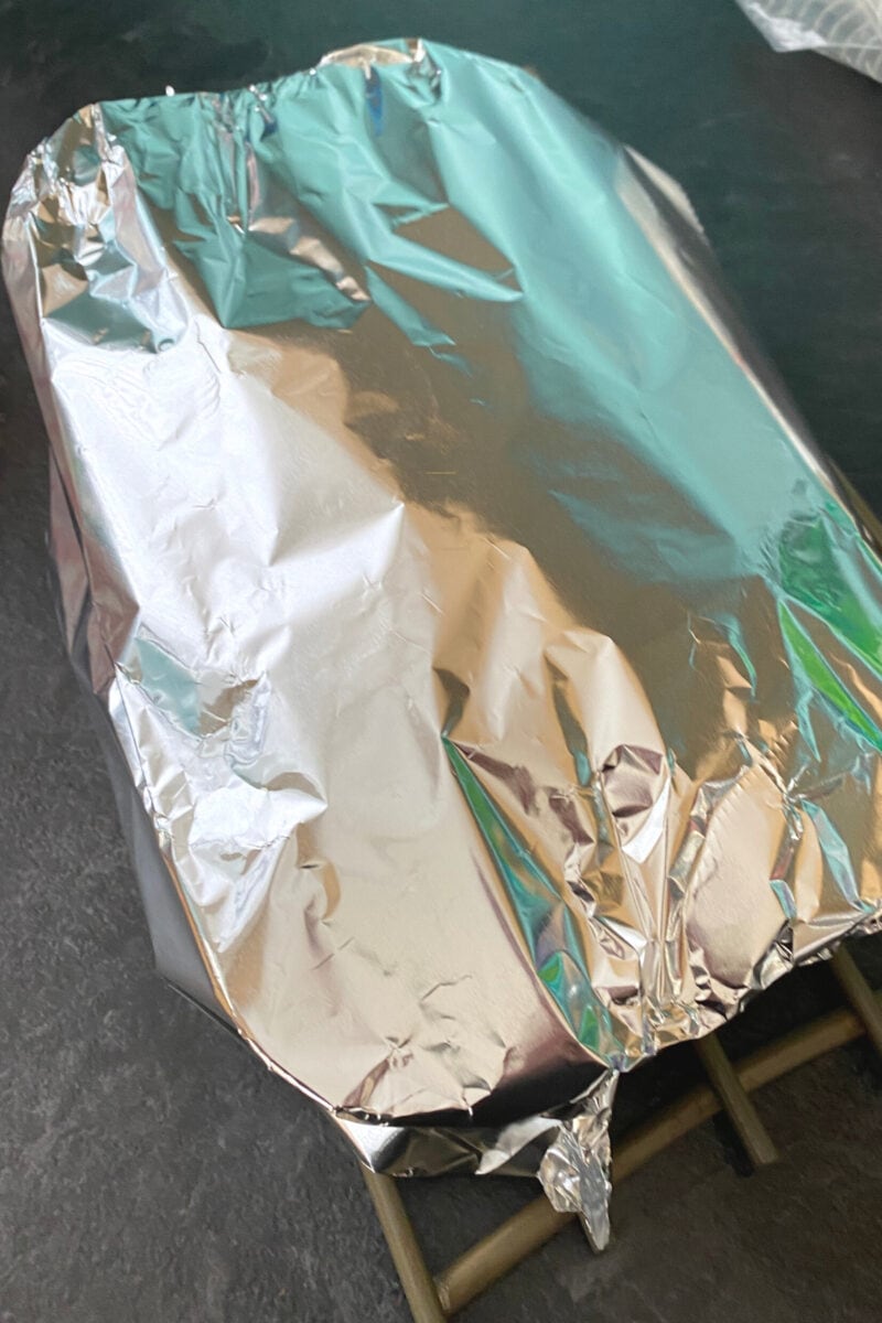 Easy Strawberry French Yogurt Cake, cover with foil if browning too much