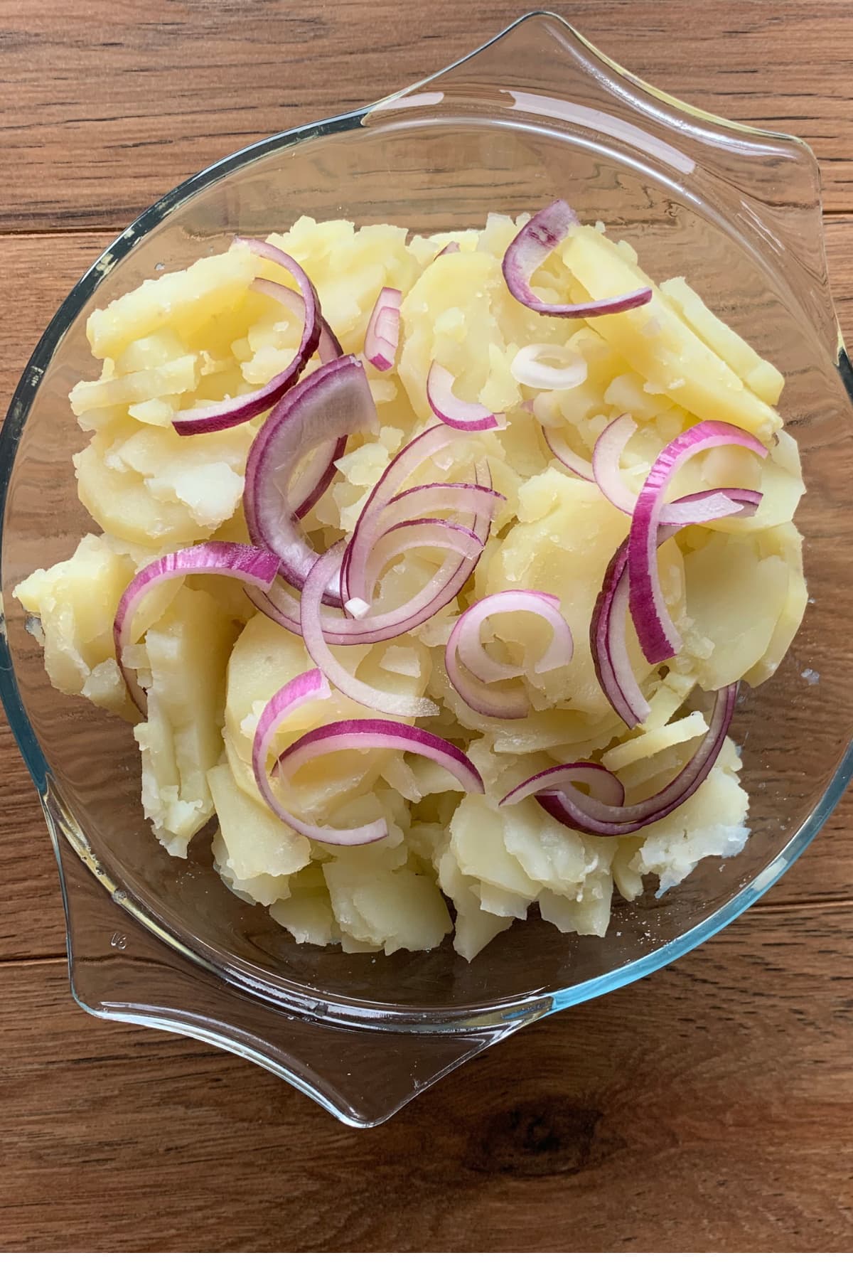 Layering potato dish