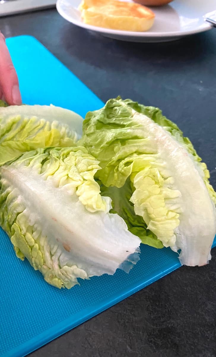 Cos lettuce prepared Cos lettuce prepared
