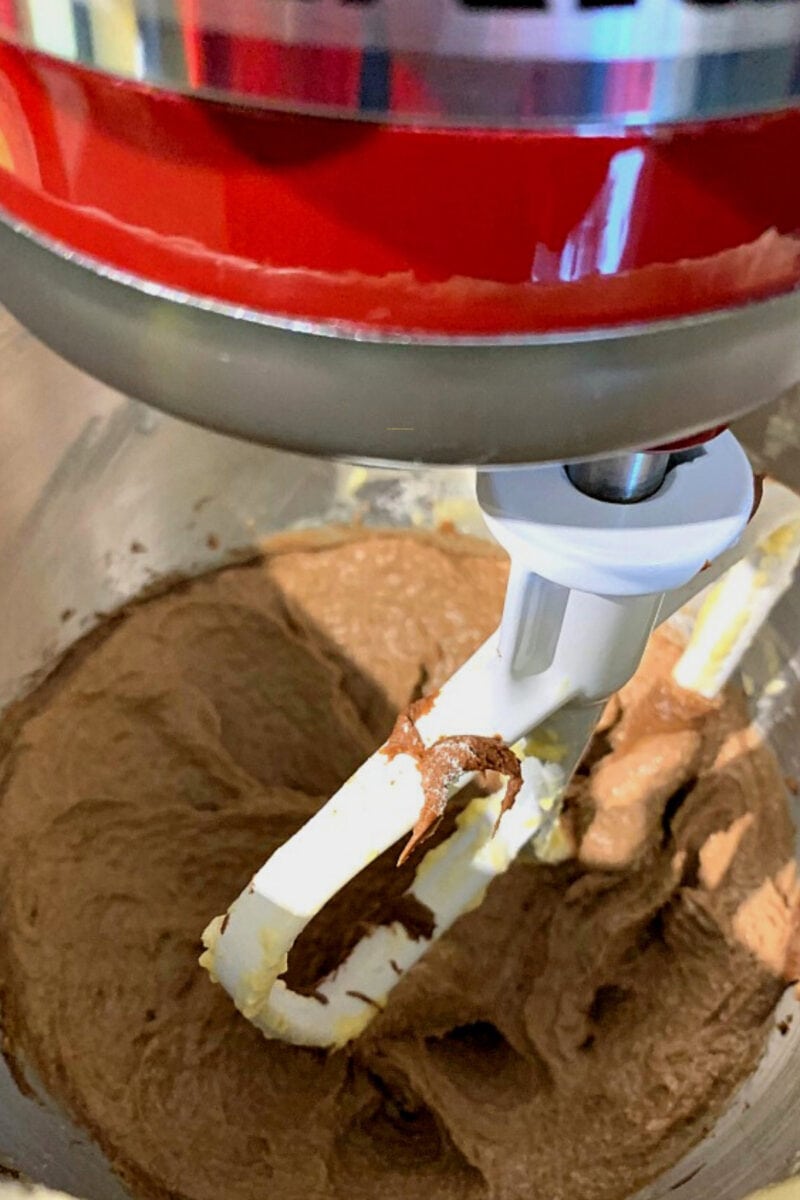 Easy Coffee Walnut Cake, mixing ingredients Easy Coffee Walnut Cake, mixing ingredients