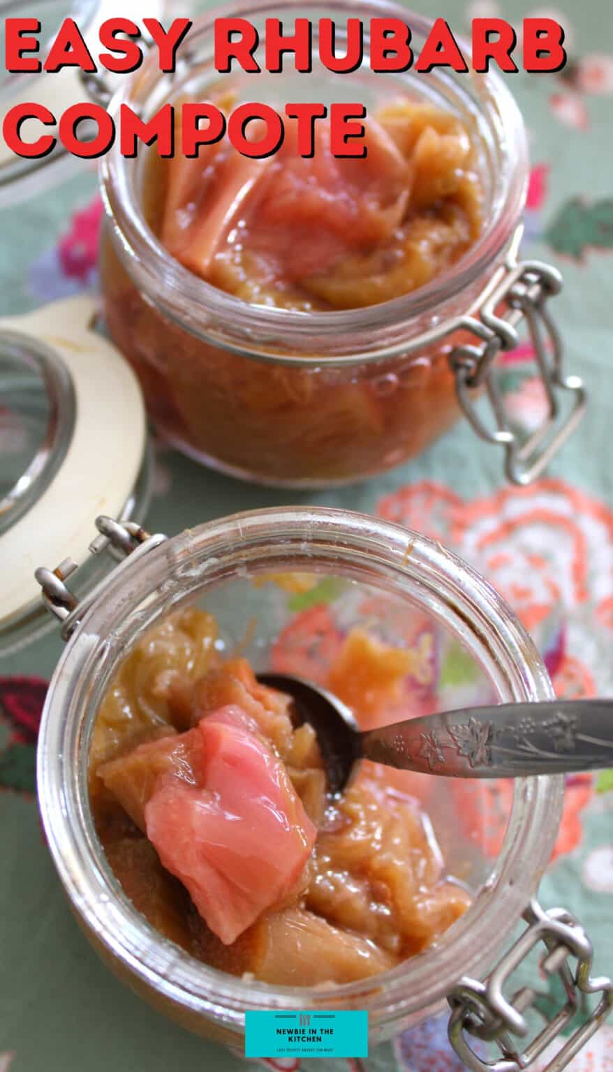 Easy Rhubarb Compote | Newbie In The Kitchen