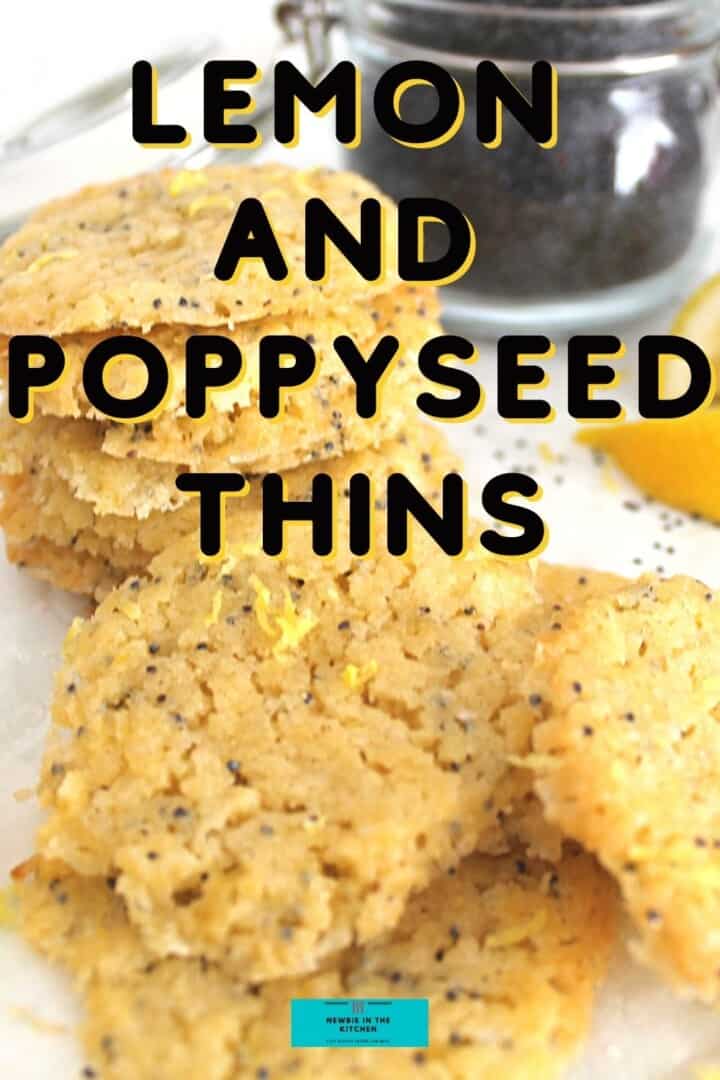 Lemon and Poppyseed Thins. Lemon and poppyseed thins are a very thin, crisp, buttery cookie, easy to make with a crunchy, caramelized texture. Delicious with a coffee or tea.