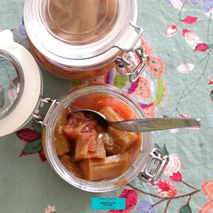 Easy Rhubarb Compote Newbie In The Kitchen