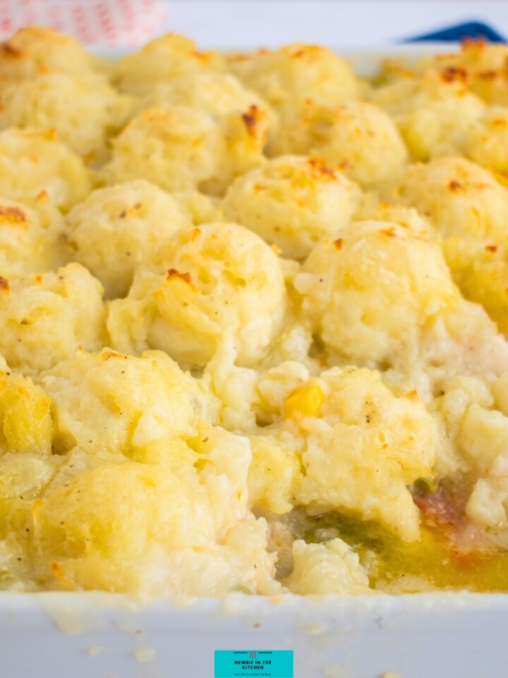 Creamy Chicken Cottage Pie. Delicious creamy chicken cottage pie recipe, using leftover chicken, oven baked in a creamy sauce and topped with fluffy mashed potato. Easy to make and perfect for a family dinner.