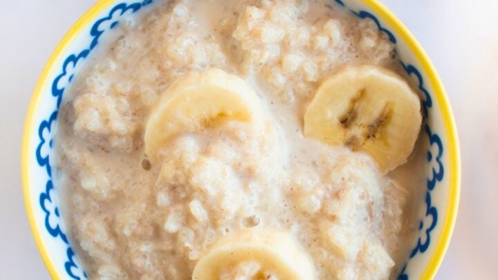 Creamy Slow Cooker Banana Rice PuddingH